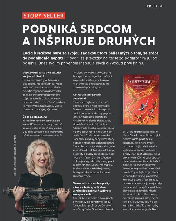 Kniha Lucia Ďuračová A opäť vstanem! Magazín Forbes